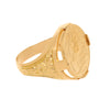 Anel em Ouro 19kl com Libra Rei Eduardo em Ouro de 22kl - 1909 (T29)