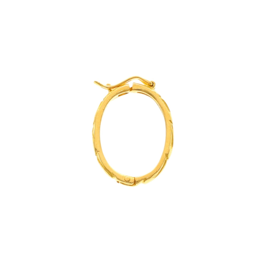 Fecho Oval em Ouro 19kl para Cordão