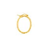 Fecho Oval em Ouro 19kl para Cordão