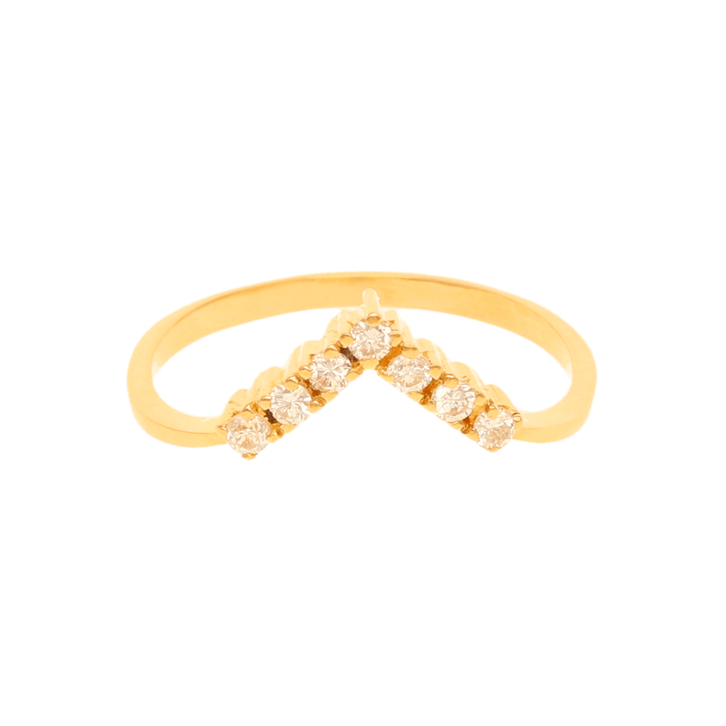 Anel em Ouro 19kl com Tiara de Diamantes (T15)