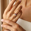 Anel em Ouro 19kl com Tiara de Diamantes (T15)
