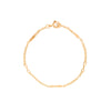 Pulseira de Criança em Ouro 19kl com Traves e Elos Infinitos (14cm)