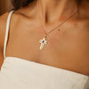Cruz em Ouro 19kl com Caramujos e Esmalte (2.7cm)