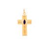 Cruz em Ouro 19kl com Caramujos e Esmalte (2.7cm)