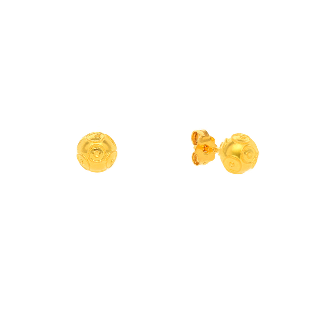 Brincos Contas de Viana em Ouro 19kl (0.7cm)