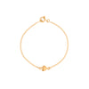 Pulseira para Criança em Ouro 19kl com Coração e Malha Elos Love (13cm)