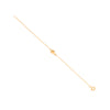 Pulseira para Criança em Ouro 19kl com Coração e Malha Elos Love (13cm)