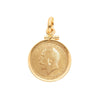 Libra Rei Jorge V (1910) com Aro Simples em Ouro 19kl