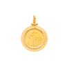 Meia Libra Rainha Isabel II (1982) em Ouro 22kl com Aro Entrelaçado em Ouro de 19kl