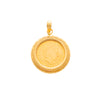 Meia Libra Rainha Isabel II (2001) em Ouro 22kl com Aro Texturizado em Ouro de 19kl