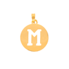 Medalha Redonda em Ouro 19kl com Letra M (2cm)