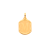 Medalha em Ouro 19kl com Letra M e Efeito Texturizado (1.5cm)