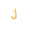 Medalha Letra J Raiada em Ouro de 19kl (1.5cm)