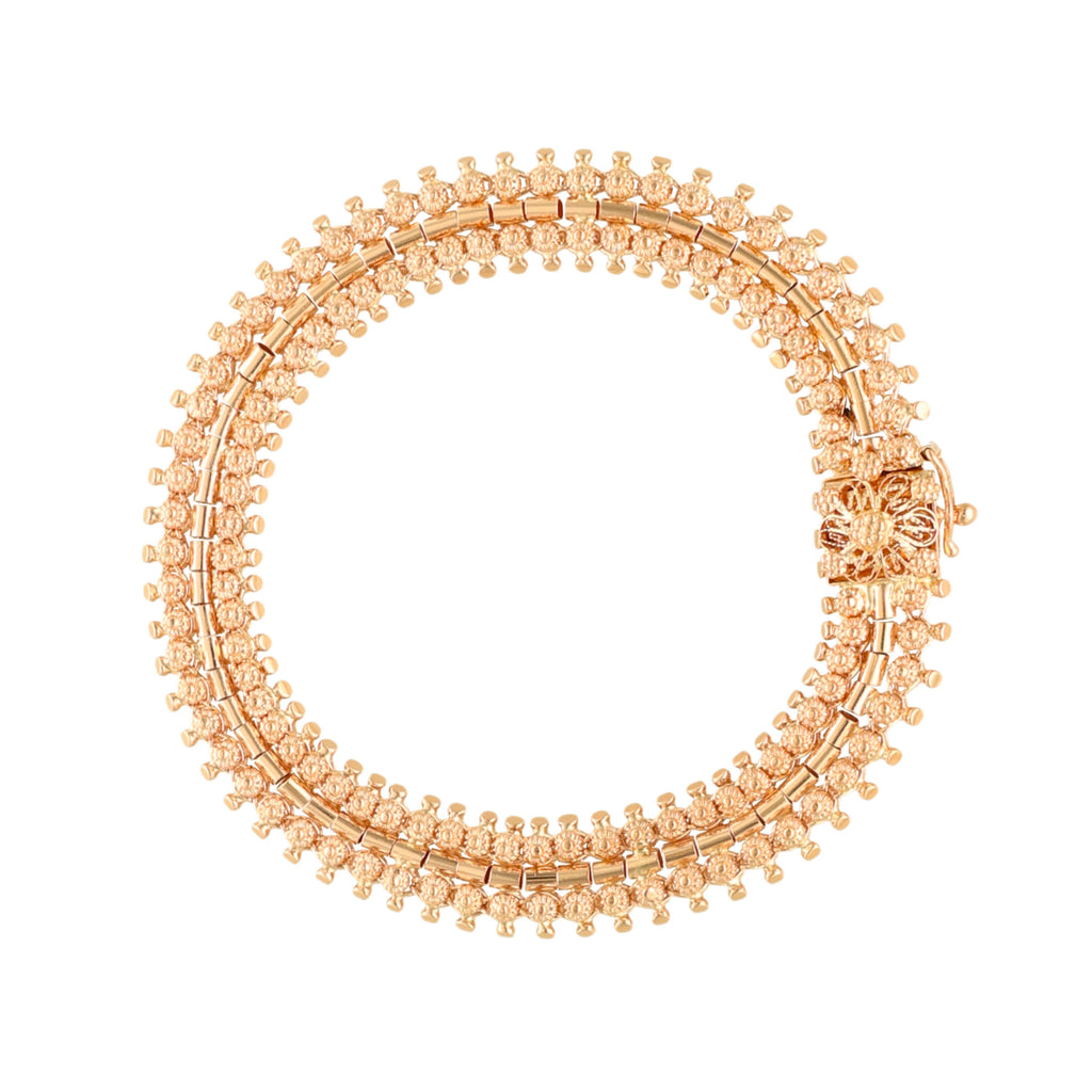 Pulseira Vintage em Ouro 19kl com Caramujos (20cm)