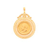 Libra Rei Jorge V (1912) com Aro estilo Dola em Ouro 19kl