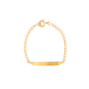 Pulseira de Criança em Ouro 19kl com Chapa e Malha Elos Love (12cm)