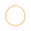 Pulseira Malha Friso Com Granitos em Ouro 19kl (18.5cm)