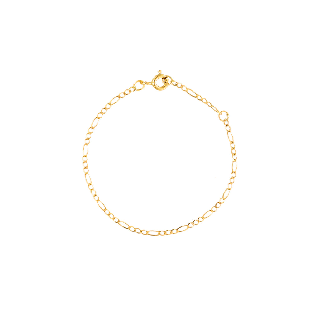 Pulseira Criança Malha 3x1 em Ouro 19kl com Extensão (11cm)