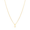 Fio Malha Simples em Ouro 19kl com Pendente Coração (44.5cm)