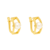 Brincos em Ouro 19kl com Pérola (1.6cm)
