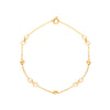 Pulseira em Ouro 19kl com Esferas e Elos Infinito (19cm)