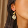 Brincos Rainha em Ouro 19kl (4.3cm)