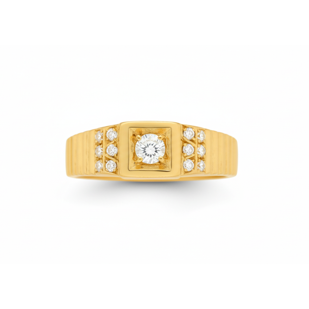 Anel em Ouro 19kl com Diamantes (T20)