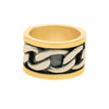 Anel Antistress com Corrente em Prata e Ouro 9kl  (T14)