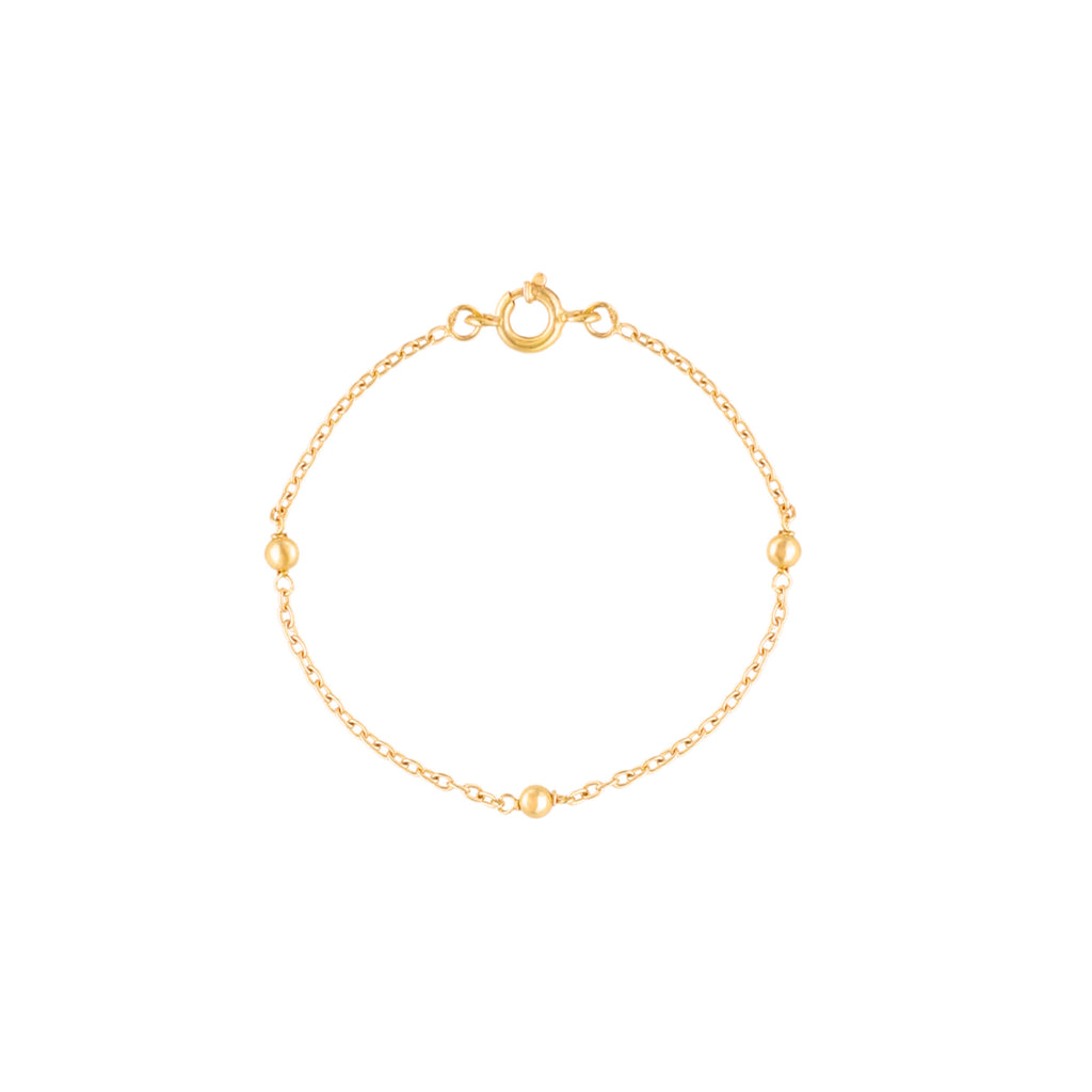 Pulseira para Criança em Ouro 19kl com Esferas (12.5cm)