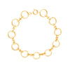 Pulseira em Ouro 19kl com Circulos e Traves (18cm)