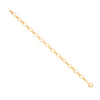 Pulseira em Ouro 19kl com Elos Ovais e Traves (18cm)