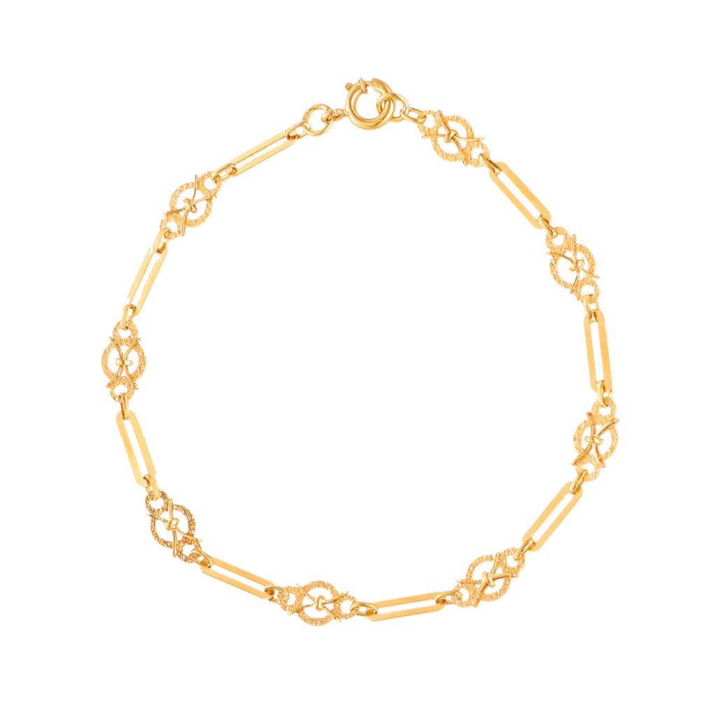 Pulseira em Ouro 19kl com Malha Trancelim (18.5cm)