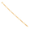 Pulseira em Ouro 19kl com Malha Espinha e Elos Ovais  (17cm)