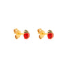 Brincos em Ouro 19.2kl Joaninhas (0.5cm)