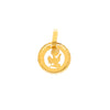 Medalha Redonda em Ouro 19kl com Anjo da Guarda (1.1cm)