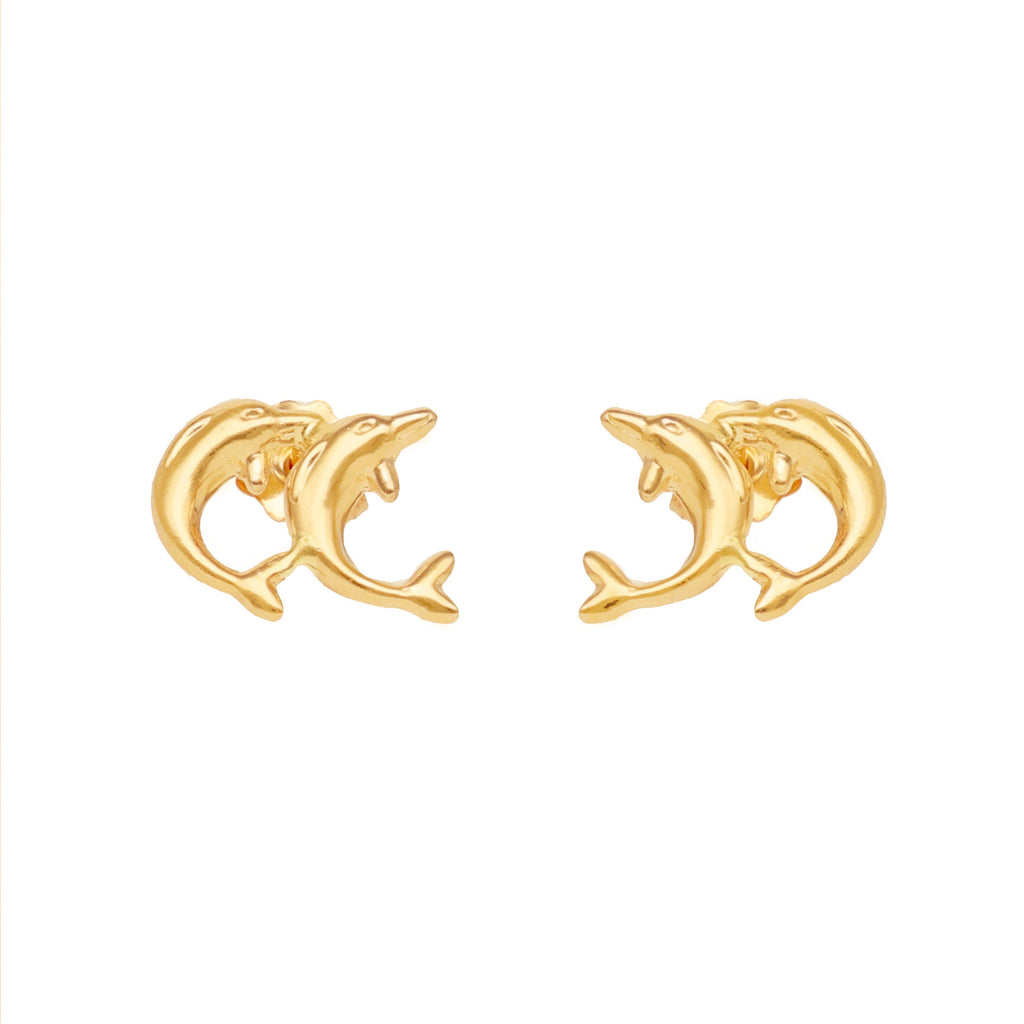 Brincos em Ouro com Golfinhos 19kl (1.2cm)