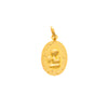 Medalha Oval Anjo da Guarda em Ouro 19kl com Efeito Lapidado (1.7cm)