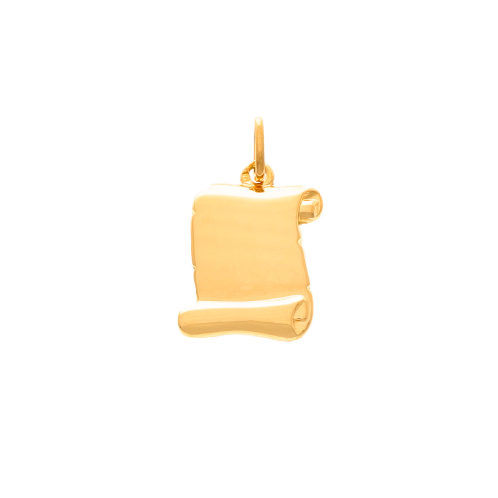 Medalha Papiro em Ouro 19kl - ideal para gravar (1.9cm)