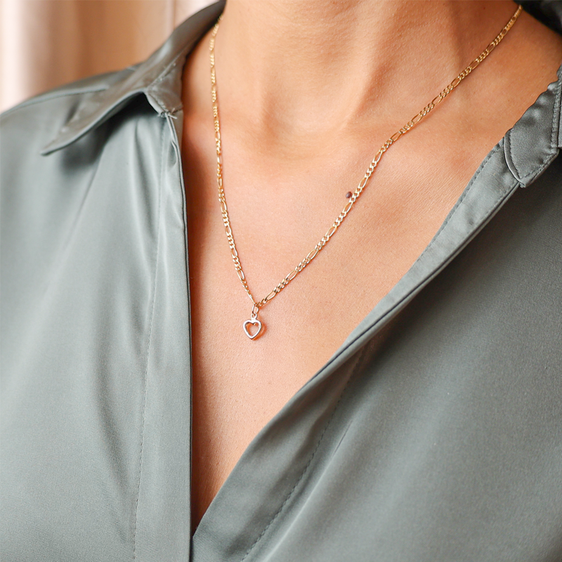 Medalha Coração Aberto em Ouro 19kl (9mm)