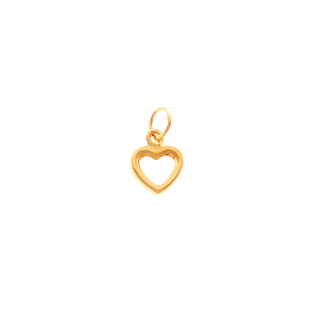 Medalha Coração Aberto Mini em Ouro de 19.2kl (7mm)