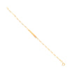 Pulseira Malha Marinheiro para Criança em Ouro 19kl com Chapa (12.5cm)