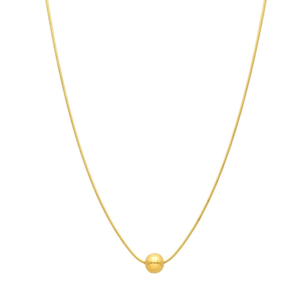 Fio em Ouro 19kl com Esfera Lisa (39cm)