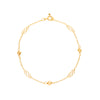 Pulseira em Ouro 19kl com Esferas e Elos Infinito (19cm)