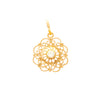 Medalha Flor Rendilhada em Ouro 19kl com Zircónia (1.8cm)