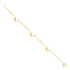 Pulseira Malha Elos Love em Ouro 19kl com Golfinhos (13.5cm)