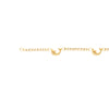 Pulseira Malha Elos Love em Ouro 19kl com Golfinhos (13.5cm)