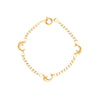 Pulseira Malha Elos Love em Ouro 19kl com Golfinhos (13.5cm)