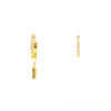 Argolas em Ouro 19kl com Pendente Quadrado e Zircónias (1.5cm)
