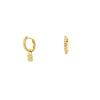 Argolas em Ouro 19kl com Trevo e Zircónias (1.5cm)