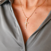 Crucifixo em Ouro 19kl com Efeito Corrente (2.7cm)